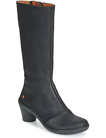 شيطان اللعب الخريف الوديعة  Shop ART Women's Black Leather Knee High Boots up to 30% Off | DealDoodle