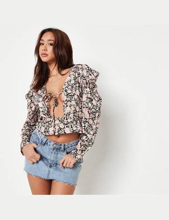 I Saw It First Ruched Front Puff Sleeve Bodysuit