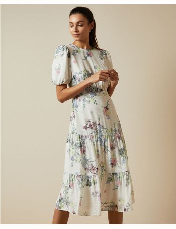 edreana decadence puff sleeve midi dress