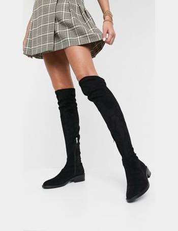 raid pierra chunky over the knee boots in black