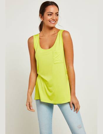 Roman Cross Back V-neck Camisole in Yellow