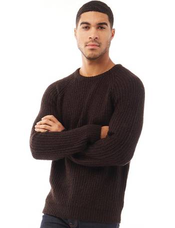 French Connection Mens Parry Patch Wool Sweater 