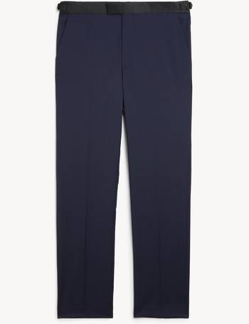 Tailored Fit Pure Wool Flannel Trousers