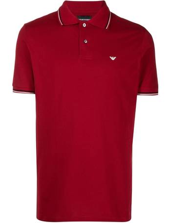 Shop Emporio Armani Men's Red Polo Shirts up to 75% Off | DealDoodle
