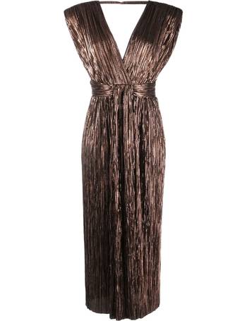 Sabina Musayev Alpha Pleated Knit Layered Maxi Dress