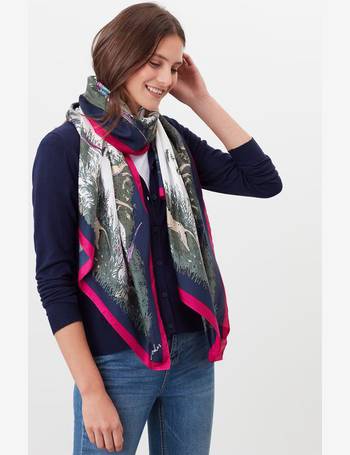 Joules Bloomfield Square Silk Printed Scarf 214624