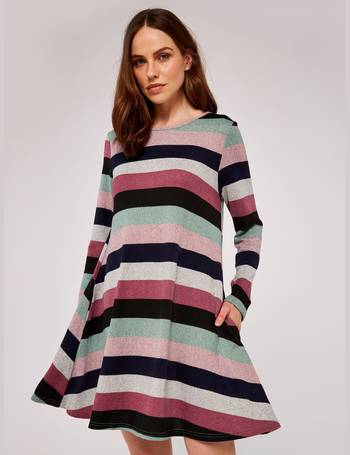 Apricot sales striped dress