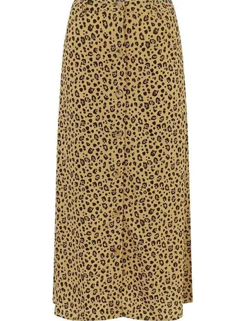 Warehouse leopard print maxi on sale skirt