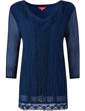 Sosandar Metalic Lace Up Tunic