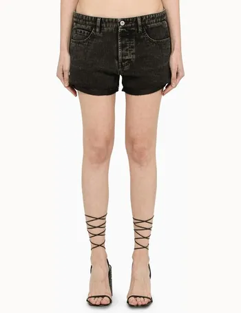 Shape Black Denim Disco Mini Shorts