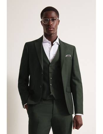 moss bros dkny green suit