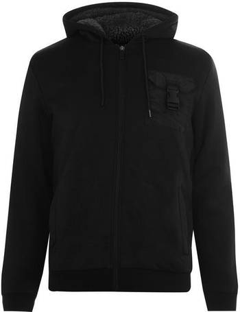 no fear knitted fleece hoody mens