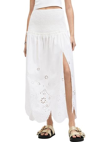 White Tiered Maxi Skirts – Gabi Swimwear