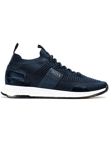 boss maze knit trainers