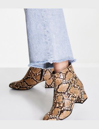 Wide fit snake print hot sale boots