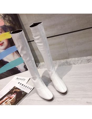 shein white knee high boots