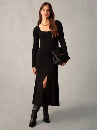 Black Linen Blend Strappy Cami Dress – Ro&Zo