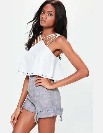 Missguided lace shorts in white - part of a set