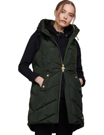 barbour long gilet