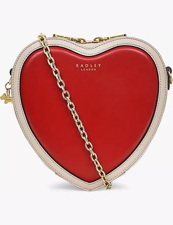 New Radley London Love Potion Heart Shape Small Red Zip Around
