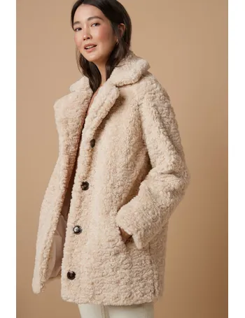 Shop Next Women's Cream Teddy Coats