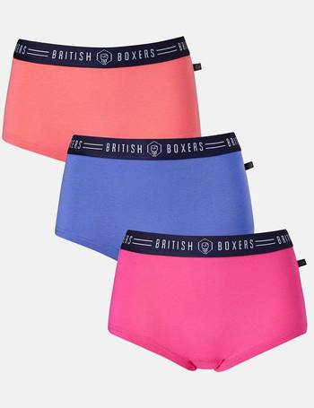 Lucky Dip! Four Pairs Of Women's Hipster Briefs By BRITISH BOXERS