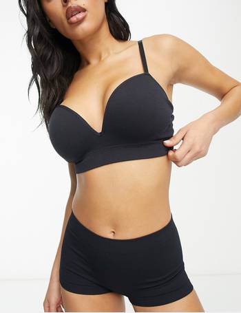 Lindex super soft nylon blend barely-there lace crop bralette in