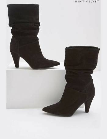 velvet slouch boots