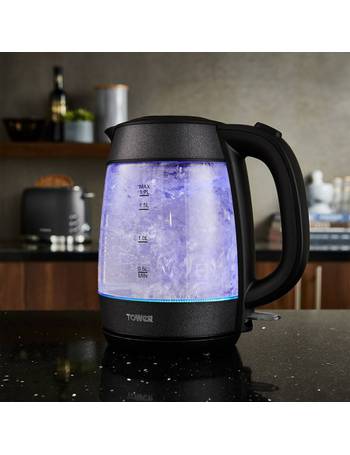 Tower 1.7 lilluminated Glass Jug Kettle 3000 W en or rose-T10021 