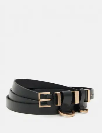 ALLSAINTS Brass Buckle Leather Belt