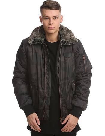 4 Bidden Fur Lined Bomber Jacket