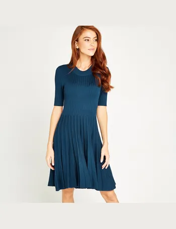 Textured Knitted Skater Dress