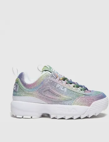fila silver disruptor ii trainers junior