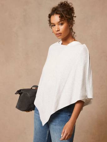 mint velvet poncho jumper dark grey