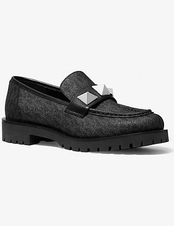 holland crocodile embossed leather loafer