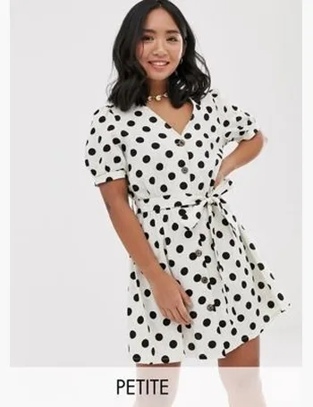 miss selfridge black polka dot dress
