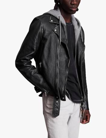 bloc leather biker jacket