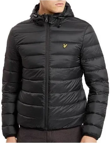 lyle scott puffer jacket black