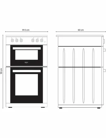 bush bgc60tb 60cm twin cavity gas cooker