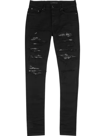 amiri black crystal jeans