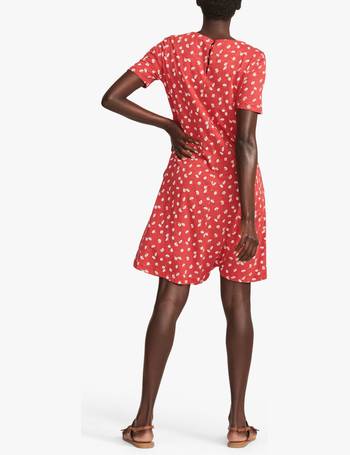 fatface green nola floating bloom midi dress