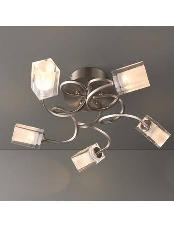 Colours Flush Ceiling Lights Up To 25 Off Dealdoodle - Reece Chrome Effect 3 Lamp Flush Ceiling Light