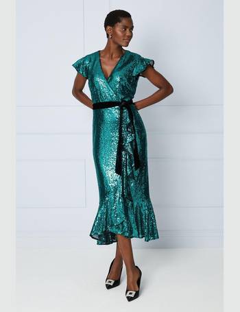 Debenhams green hot sale velvet dress