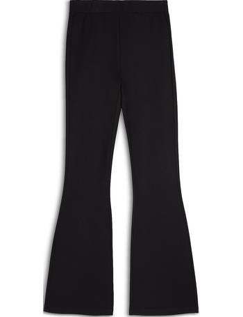 Black velvet flared suit pants