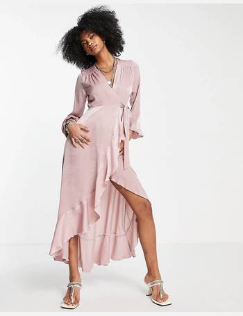 Shop Flounce London Women's Pink Wrap Dresses up to 80% Off