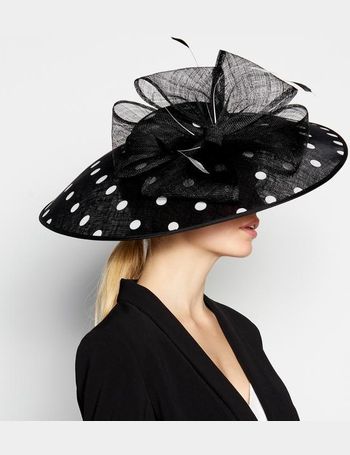 black spotty fascinator