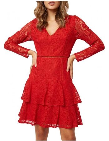 red lace dress size 14