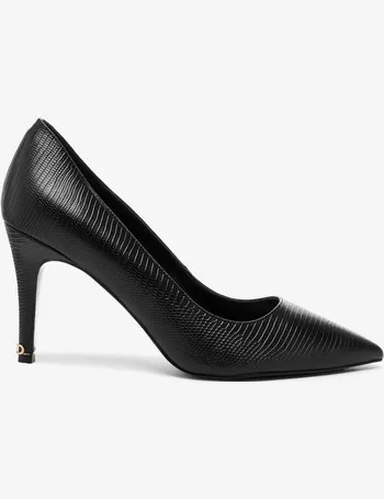 next ladies black court shoes