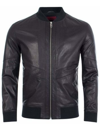 Hugo boss lemy clearance leather jacket