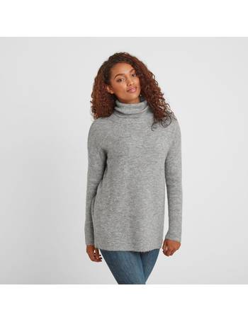 Chunky roll neck jumper womens outlet white